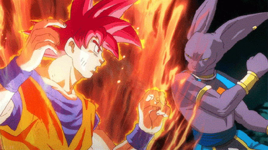 Goku Fighting Against Beerus Super Speed And Strength GIF