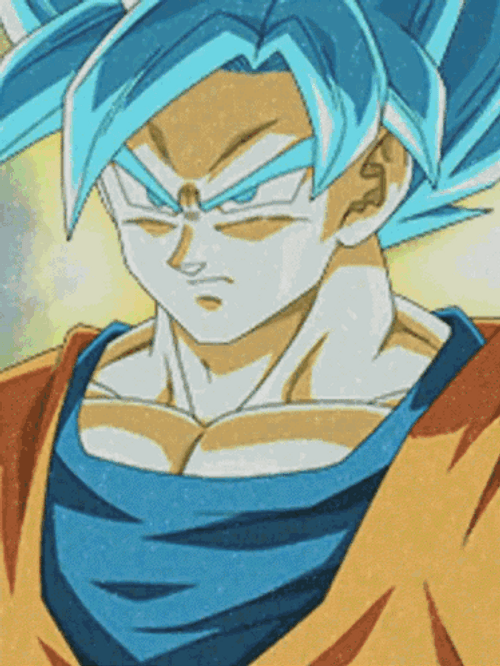 Goku Flaming Super Saiyan Blue GIF