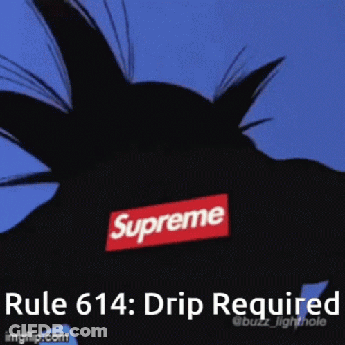 Goku From Dragon Ball Z Wearing A Supreme Shirt GIF