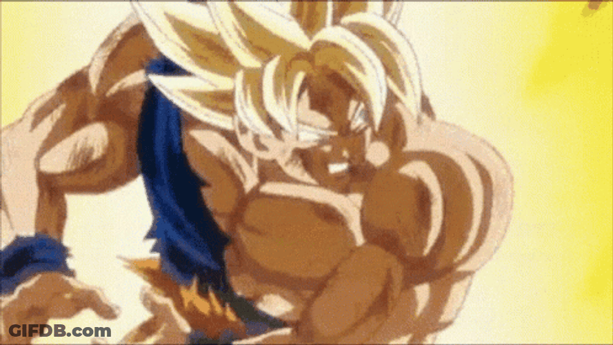 Goku Kamehameha Super Saiyan God GIF