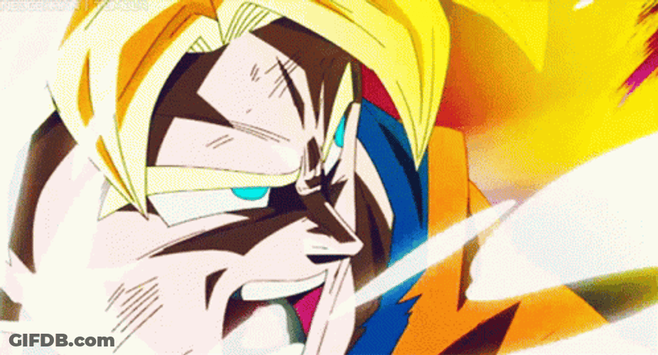Goku Kamehameha Technique Showcase GIF
