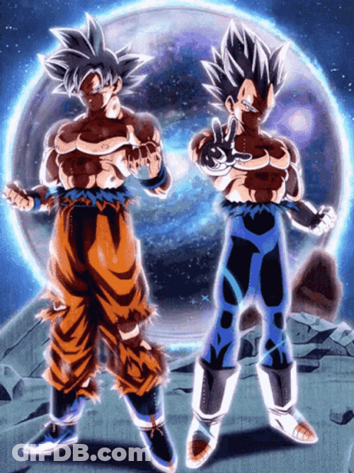 Goku Manga And Vegeta Sticker GIF