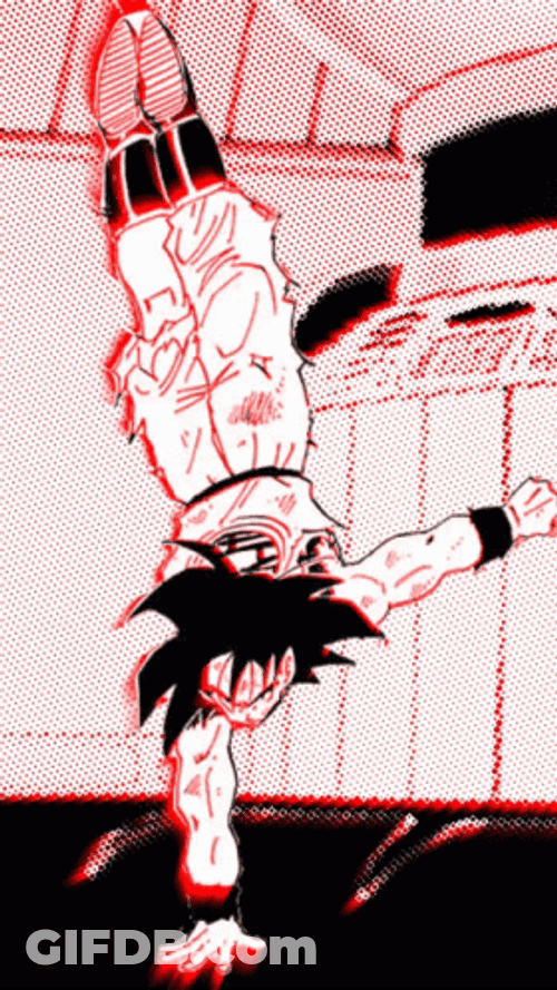Goku Manga Training GIF