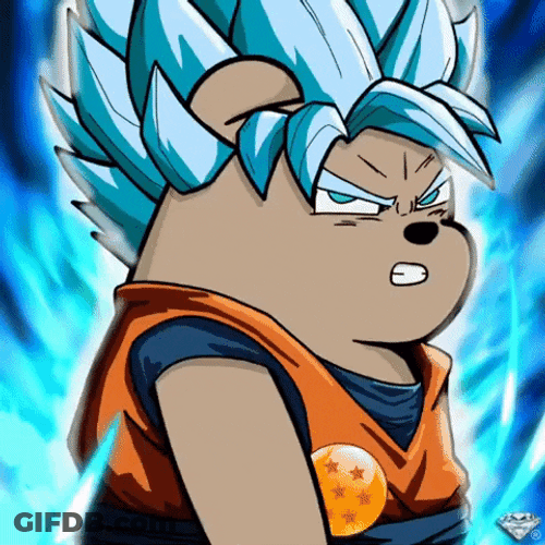 Goku Meme Animated Bear As Goku GIF