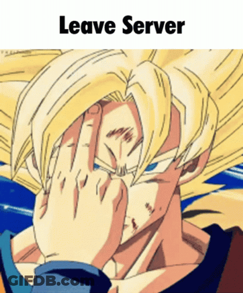 Goku Meme Disappearing Leave Server GIF