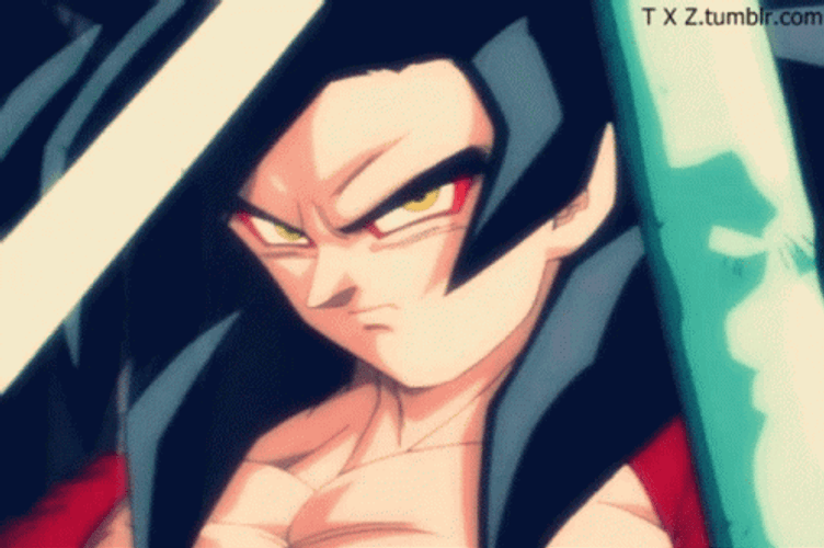 Goku Ssj4 Broke Glass Mirror GIF