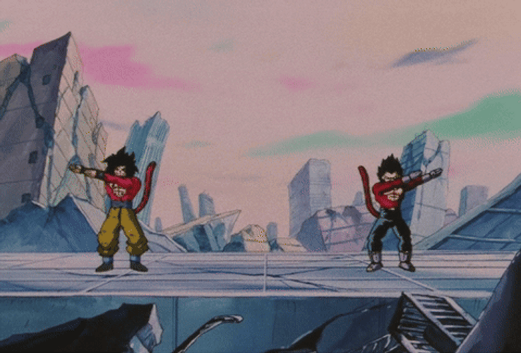 Goku Ssj4 Fight With Alien Invader GIF