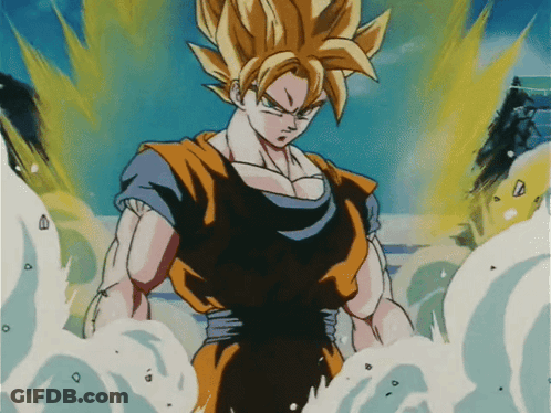 Goku Standing In Bubble Of Water GIF