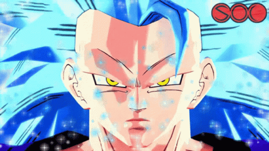 Goku Super Saiyan Blue Long Hair GIF