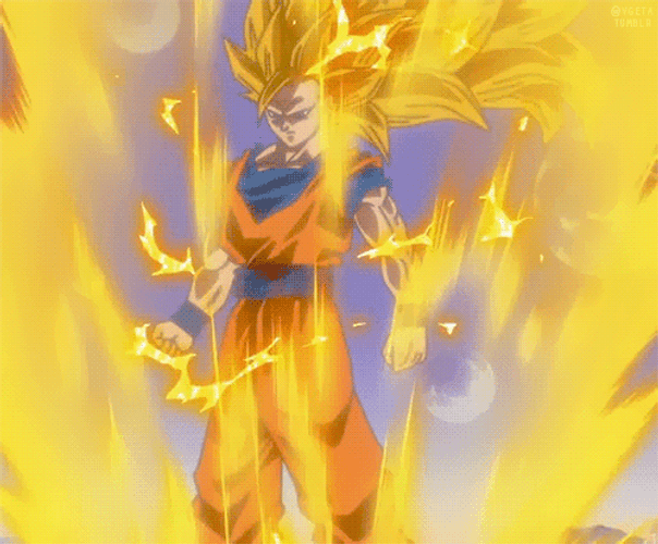 Goku Super Saiyan Extreme Fire GIF