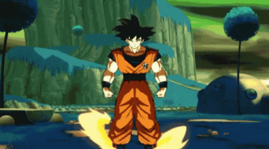 Goku Super Saiyan Full Fighting Power GIF