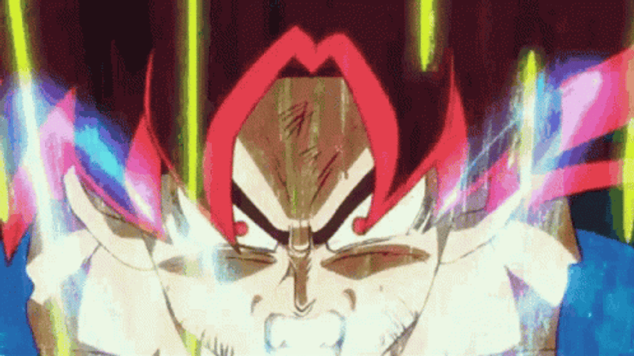Goku Super Saiyan Red Eyes GIF