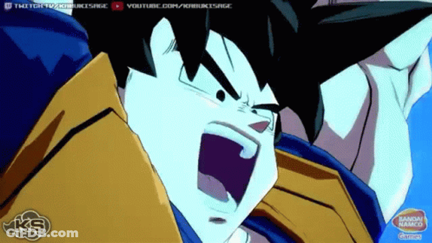 Goku Throws Massive Spirit Bomb GIF