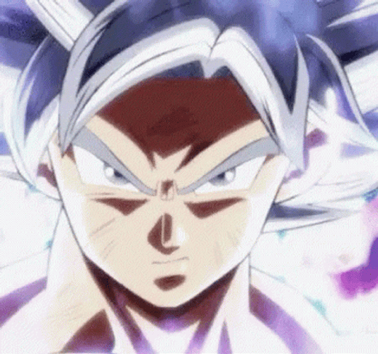 Goku Transformation Stare GIF