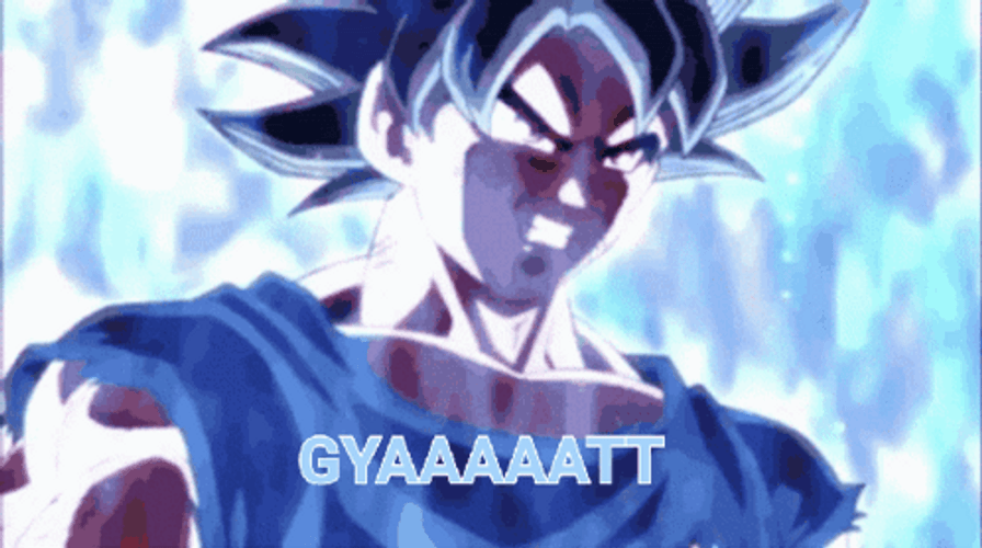 Goku Transformation Ultra Instinct Roar GIF