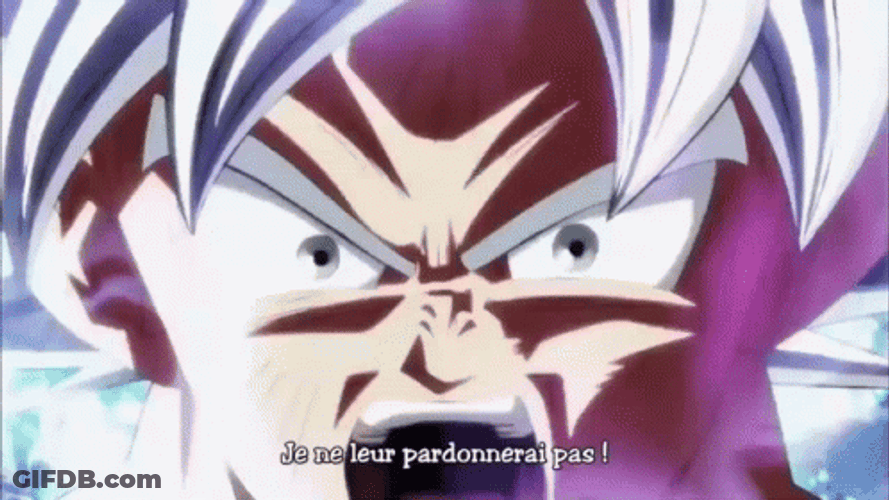 Goku Ultra Instinct Godly Kamehameha Attack GIF