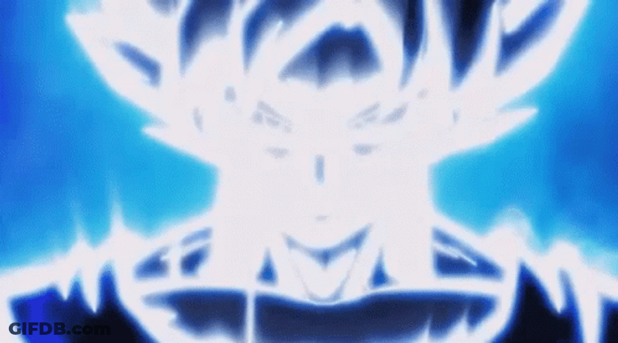 Goku Ultra Instinct Projectile Attacks To Jiren GIF