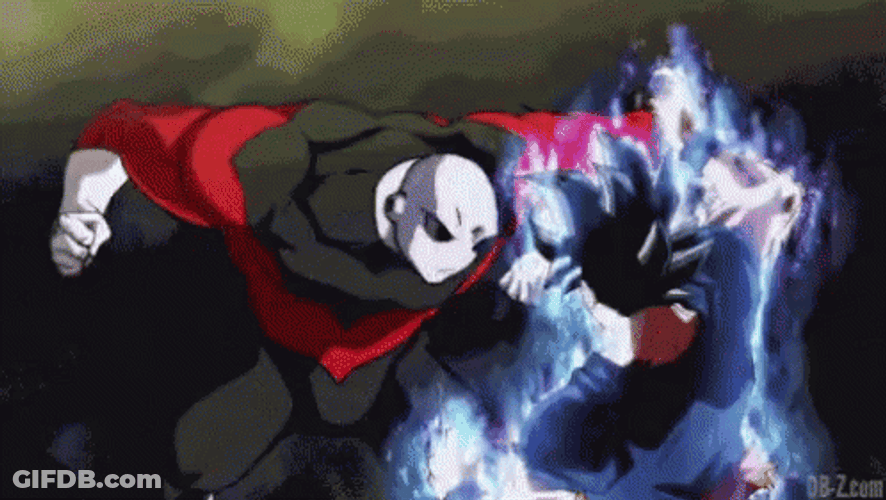 Goku Vs Jiren Back And Forth Punches GIF
