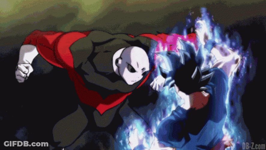 Goku Vs Jiren Intense Fighting Sequence GIF