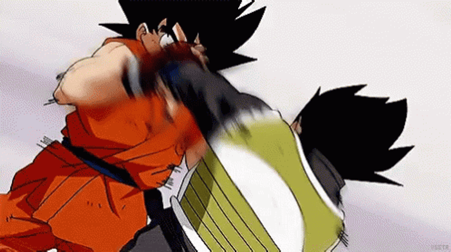 Goku Vs Vegeta Fast Fight GIF