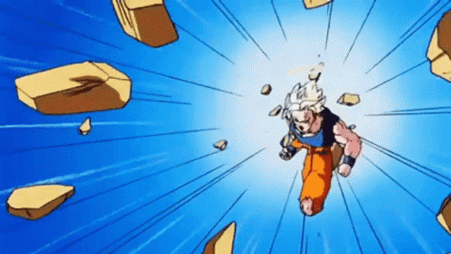 Goku Vs Vegeta Fight GIF