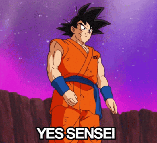 Goku Yes Sensei Master GIF
