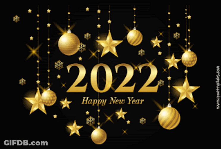 Gold 2022 Happy New Year GIF