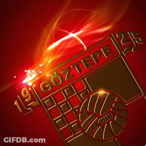 Gold And Red Göztepe Logo GIF