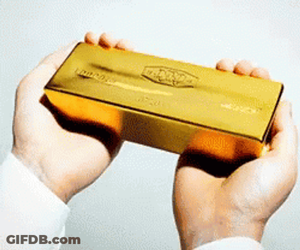 Gold As A Present GIF