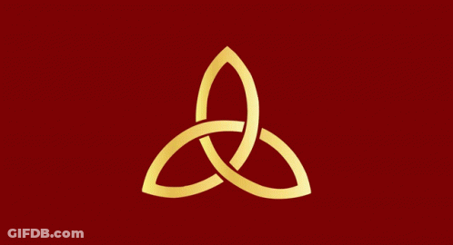 Gold Celtic Knot On Red GIF