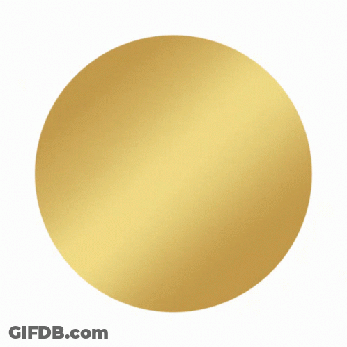 Gold Circle Saying Follow M GIF