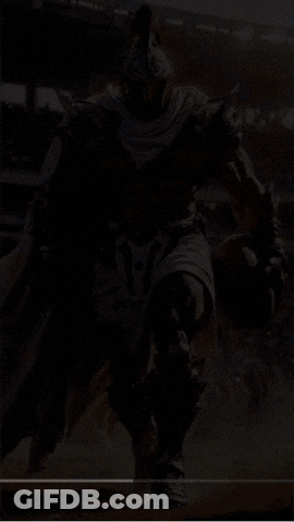 Gold Coast Titans Poster Muscular Gladiator Holding Football GIF