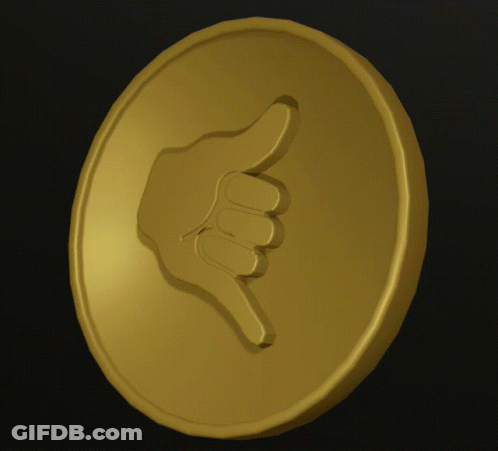 Gold Coin With Thumbs Down Hand GIF