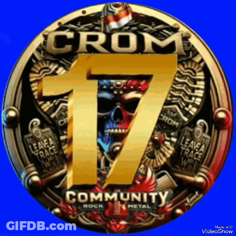 Gold Emblem Number 17 Crom GIF
