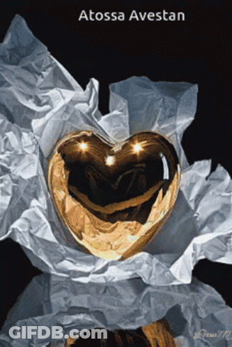 Gold Heart By Atossa Aveslan GIF