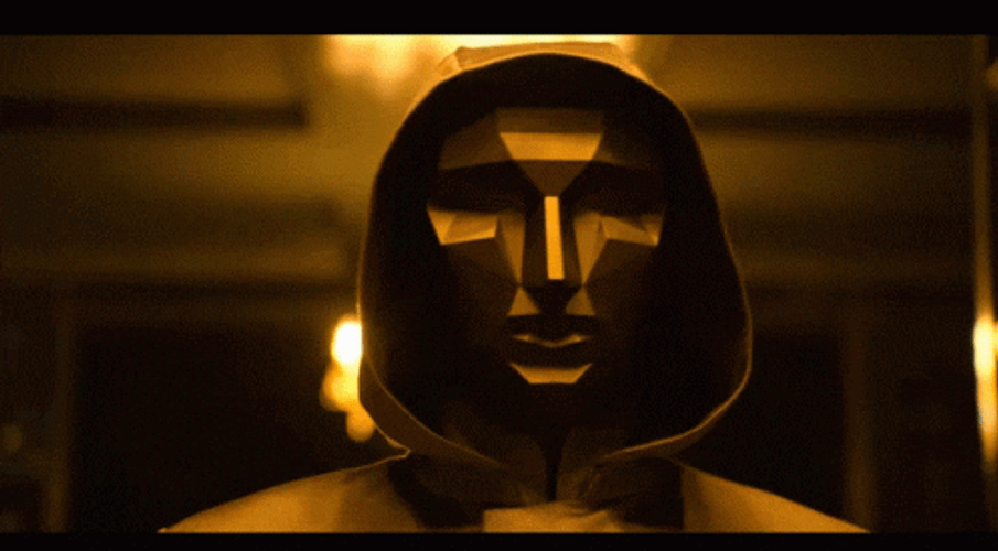 Gold Mask Guy Greetings GIF
