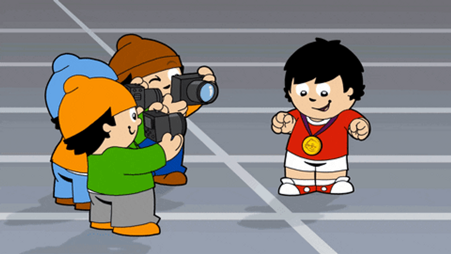 Gold Medal Kids Cartoon GIF