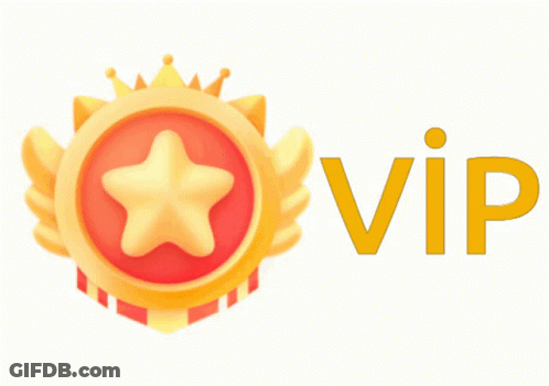 Gold Medal With Red Star And VIP GIF
