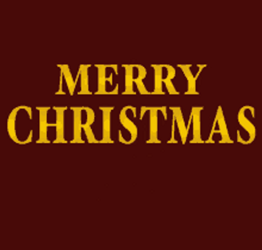 Gold Merry Christmas Greeting GIF