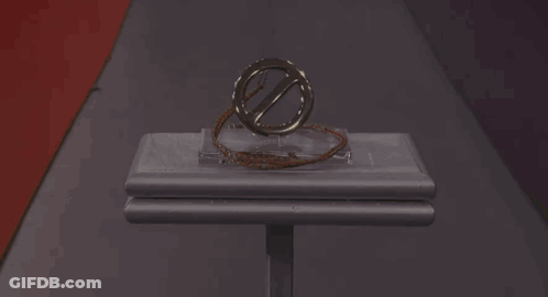Gold Object With Yellow Light GIF