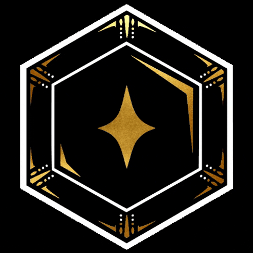 Gold Star Gem Geometric Logo GIF