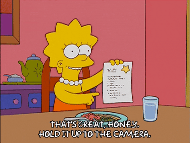 Gold Star Proud Lisa Simpson GIF