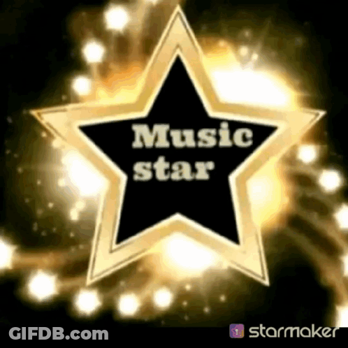 Gold Star Saying Music Star GIF