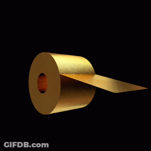 Gold Toilet Paper Is Moving GIF