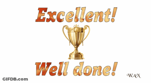 Gold Trophy Excellent Well Done GIF