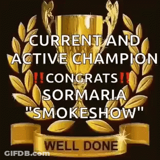 Gold Trophy With Laurel Wreath GIF