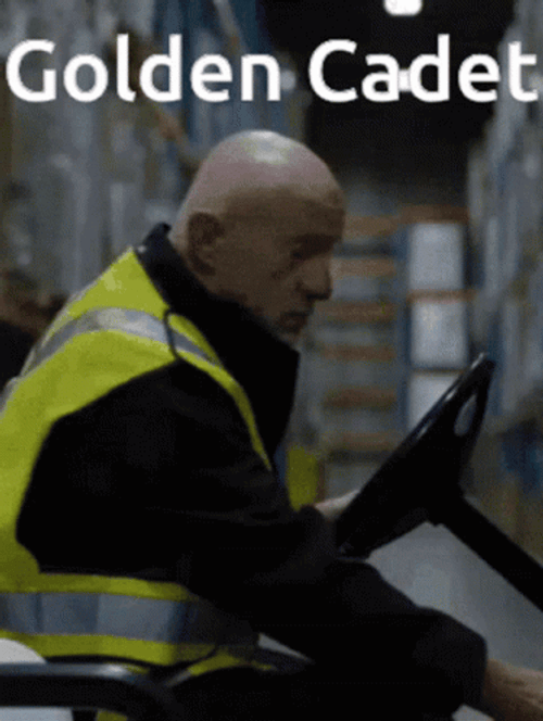 Golden Cadet Cart GIF