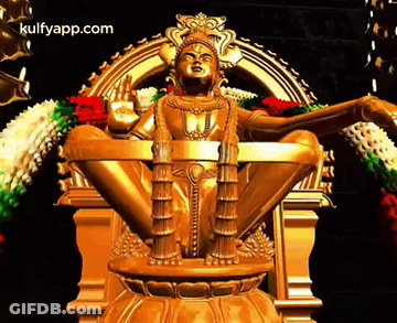 Golden Deity Statue Kulfyapp.com GIF