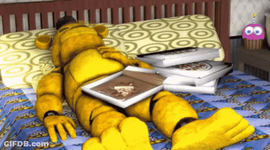 Golden Freddy Aggressive Reading GIF