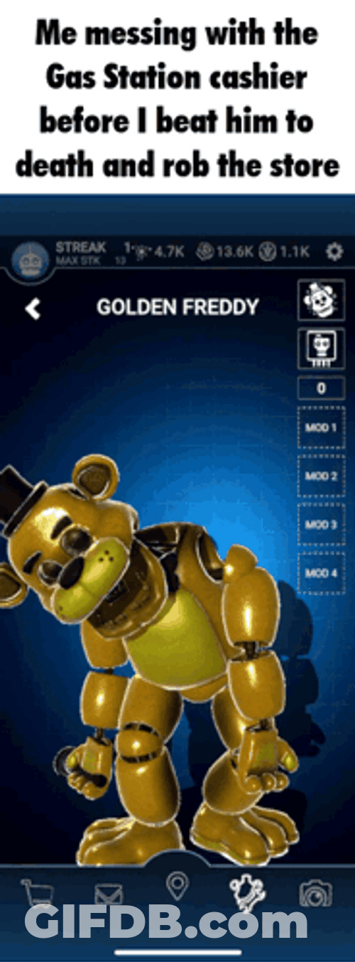 Golden Freddy Fast Speed GIF